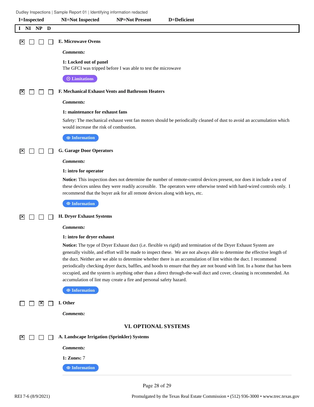 Sample Report 1, page 29 of 30