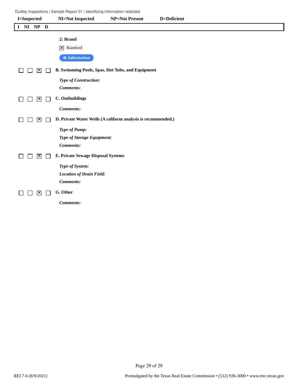 Sample Report 1, page 30 of 30