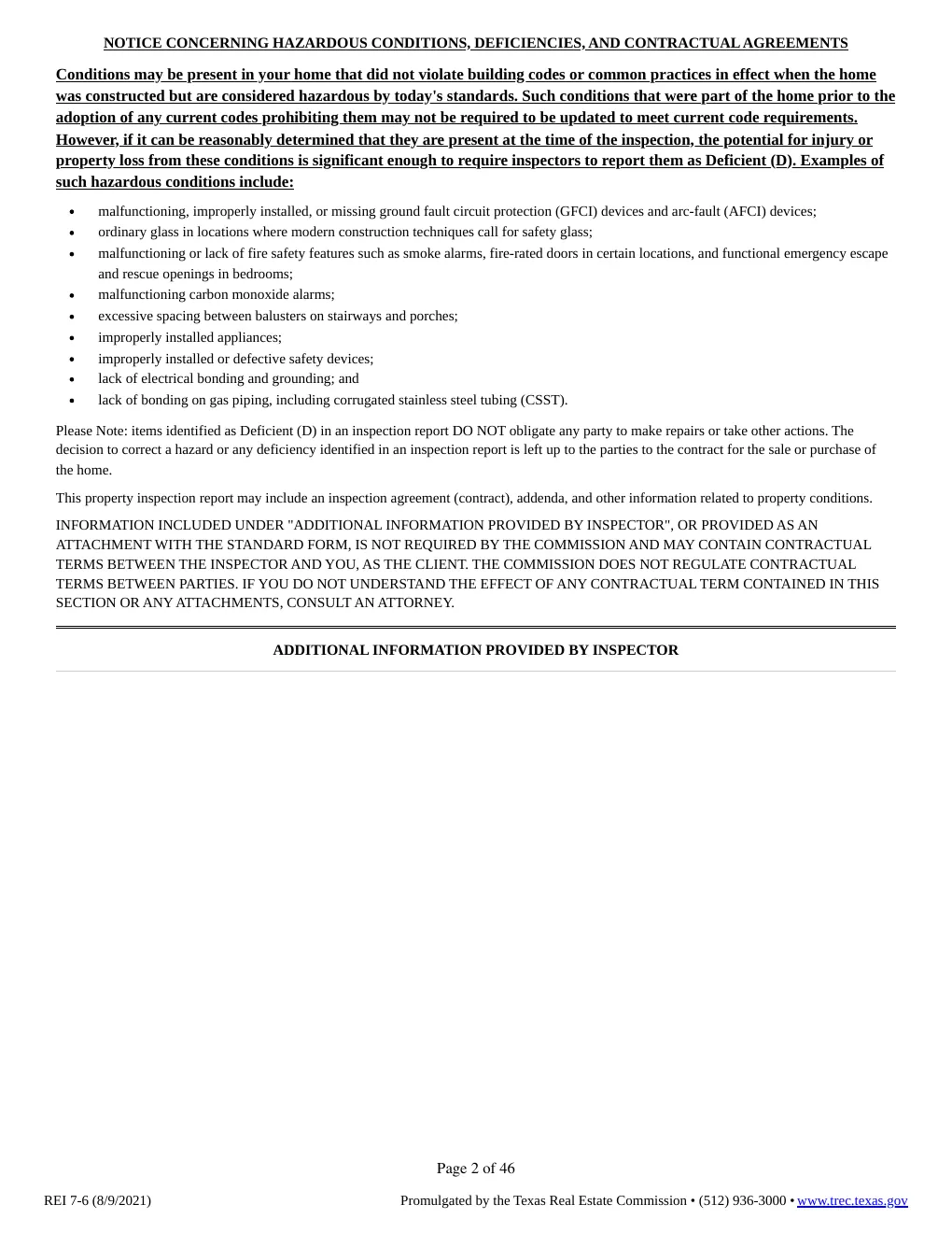 Sample Report 2, page 3 of 47